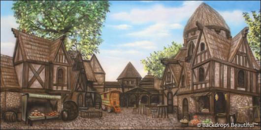 Backdrops: Medieval Village 3