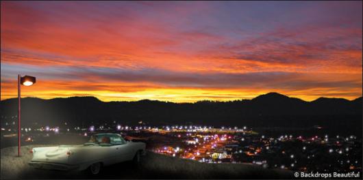Backdrops: Car Sunset 2