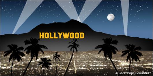 Backdrops: Hollywood Sign 4 Blue