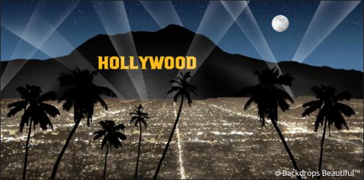 Backdrops: Hollywood Sign 7 Blue