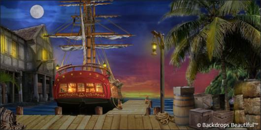Backdrops: Pirate Ship 3 Dock