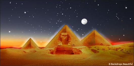 Backdrops: Pyramids 4 Sphinx by Night