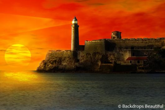 Backdrops: Lighthouse Sunset 2