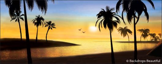 Backdrops: Sunset Beach 5