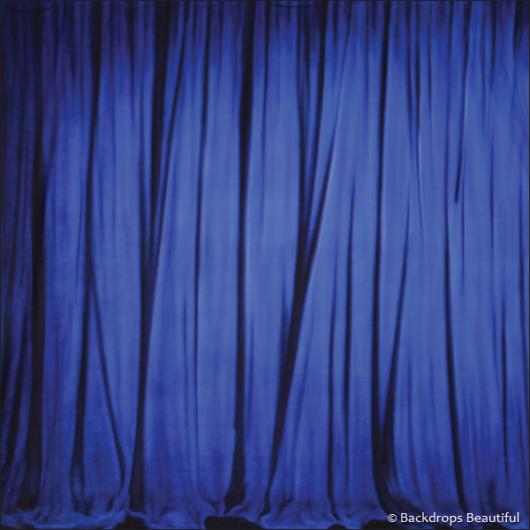 Backdrops: Drapes Blue Half 1