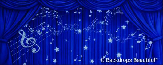 Backdrops: Drapes Blue 6 Music