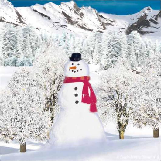 Backdrops: Snowman 2B