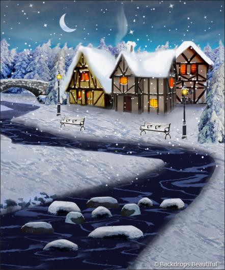 Backdrops: Winter Village 4B