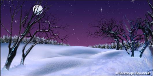 Backdrops: Winter Twilight 2A Moon