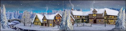 Backdrops: Winter Village 2B Panel