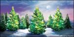 Backdrops: Xmas Trees 5b Moon