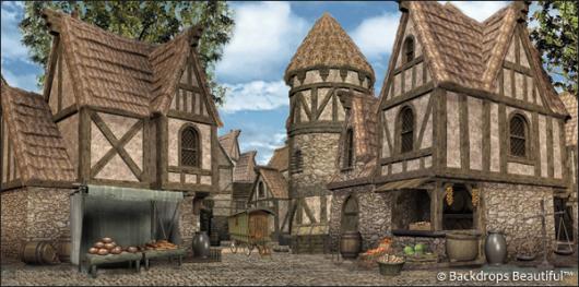 Backdrops: Medieval Village 4