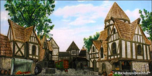 Backdrops: Medieval Village 1