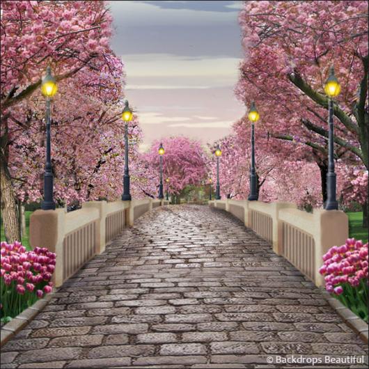 Walk in the Park Spring Backdrop 2 | Backdrops Beautiful