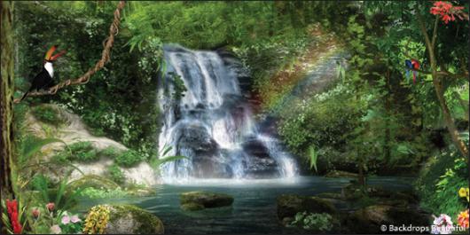 Backdrops: Forest Waterfall 5