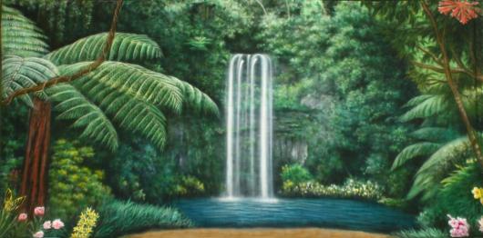 Backdrops: Forest Waterfall 1