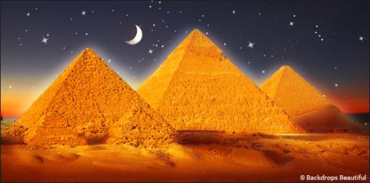 Backdrops: Pyramids 3 by Night