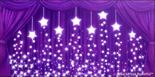 Backdrops: Drapes Purple 2 Stars