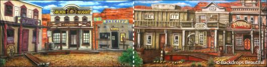 Backdrops: Old Western Town 3 Panel