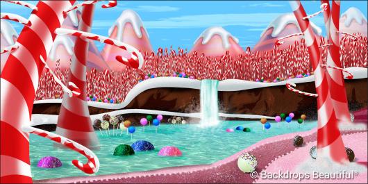 Backdrops: Candy Cane Forest 2