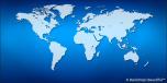 World Map 3 Blue