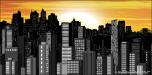 City Skyline 9 Sunset